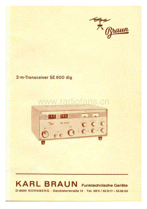 BraunSE600ServiceManual电路原理图.pdf