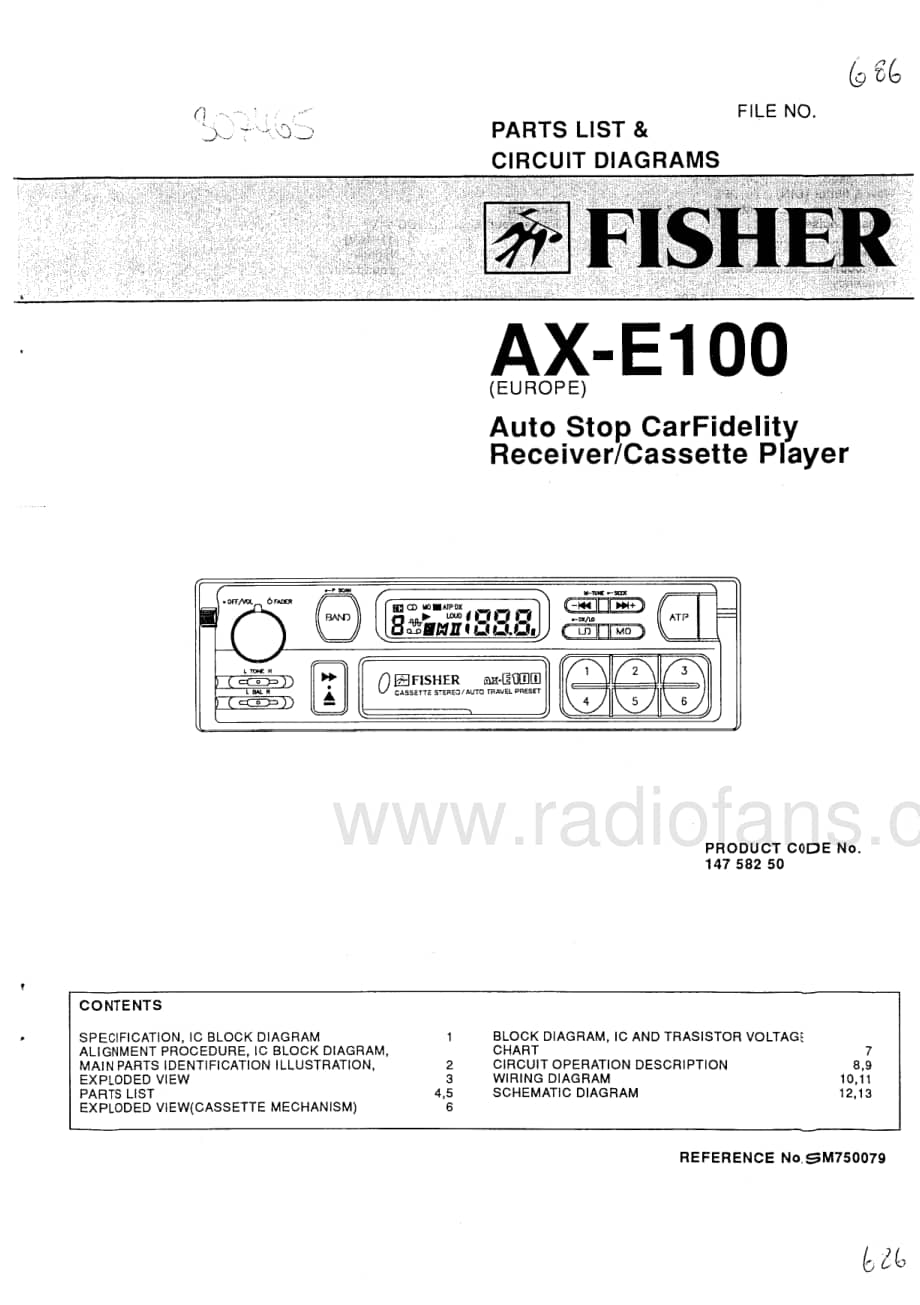 FisherAXE100ServiceManual 电路原理图.pdf_第1页