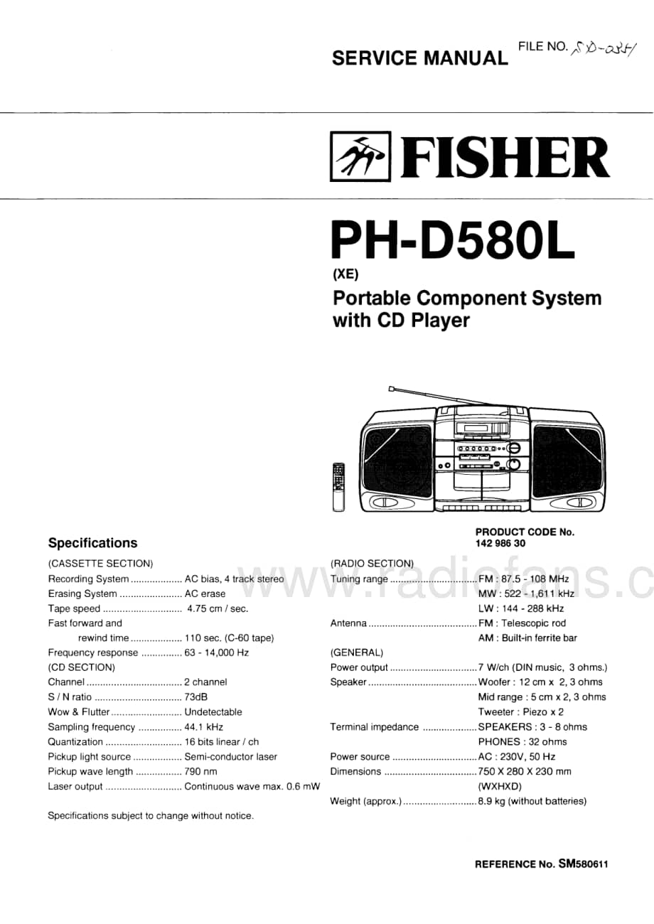 FisherPHD580LServiceManual 电路原理图.pdf_第1页