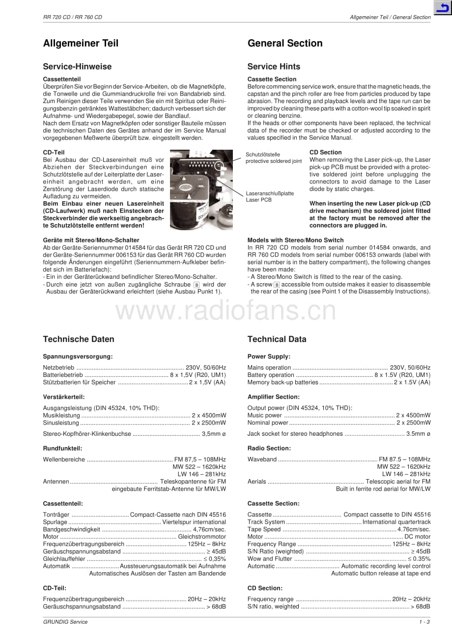 GrundigRR720CD 维修电路图、原理图.pdf_第3页