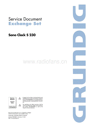 GrundigSonoclockS230 维修电路图、原理图.pdf