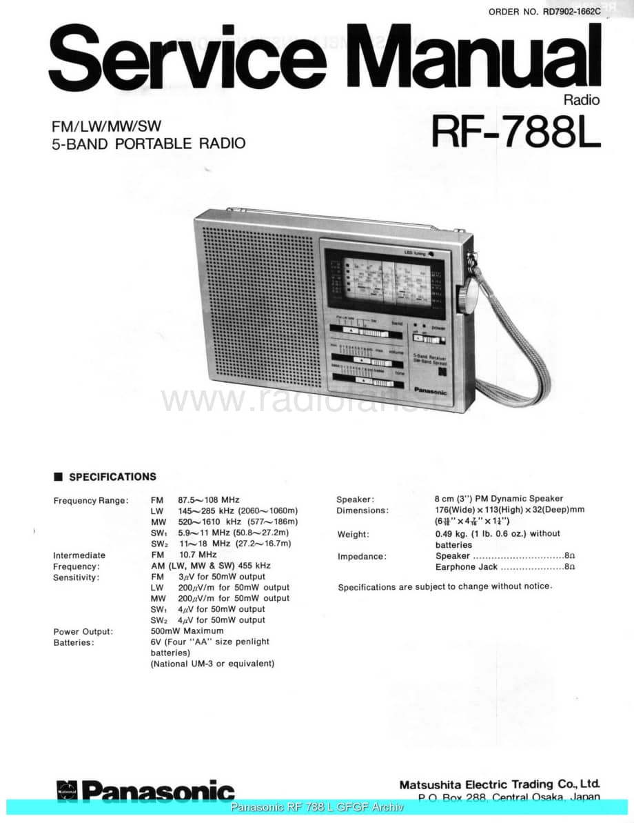 Panasonic_RF-788L_sch 电路图 维修原理图.pdf_第1页