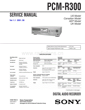 sony pcm-r300_ver1.1电路图 维修原理图.pdf
