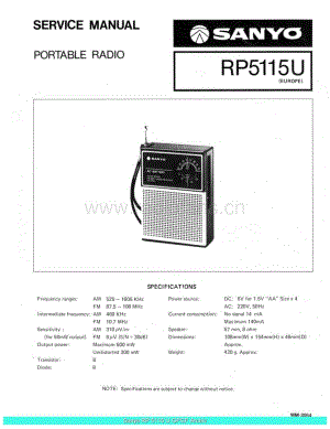 Sanyo_RP5115U_sch 电路图 维修原理图.pdf