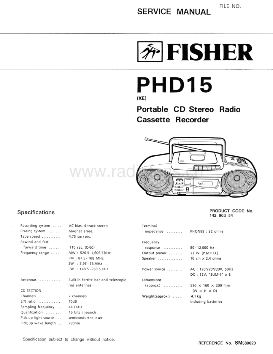 FisherPHD15Schematic电路原理图 维修电路图 原理图.pdf_第1页