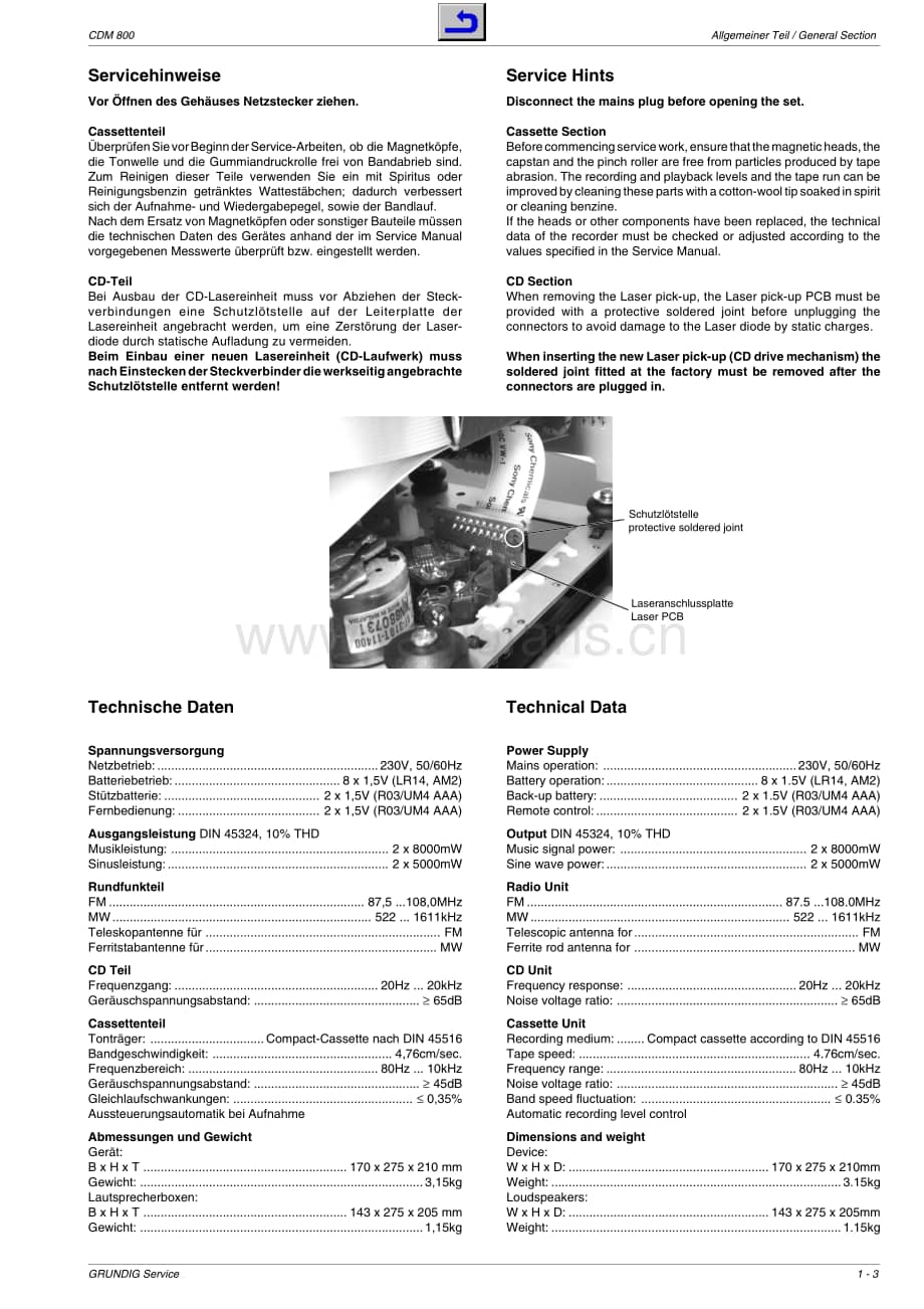 GrundigCDM800 维修电路图、原理图.pdf_第3页