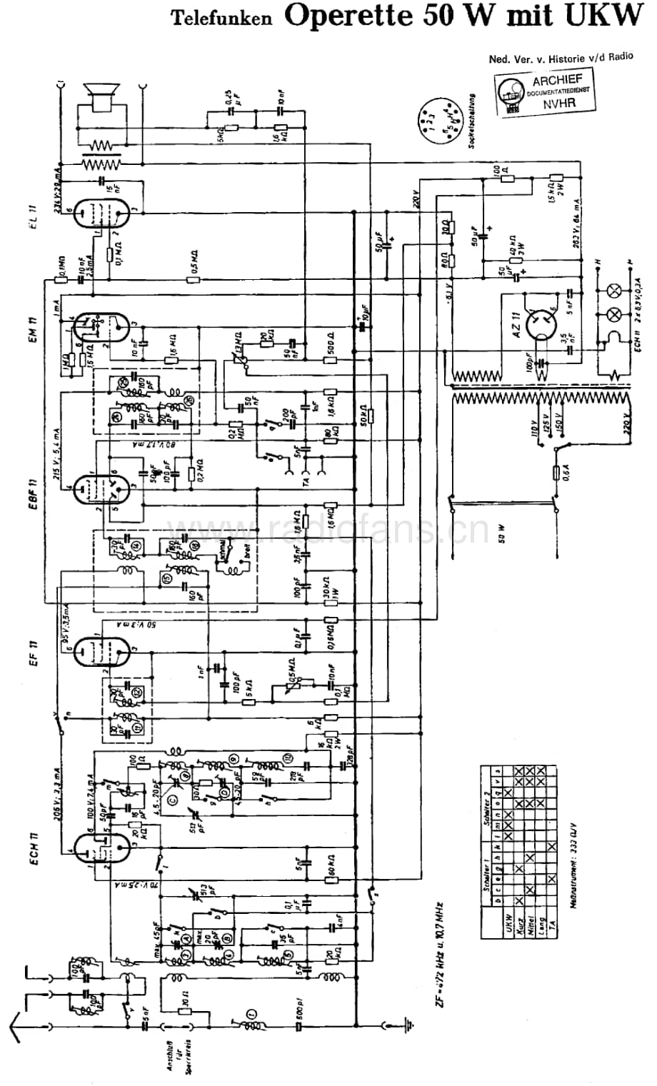 Telefunken_Operette50WUKW 维修电路图 原理图.pdf_第1页