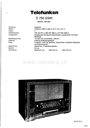 TelefunkenD750GWKSchematic2电路原理图维修电路图、原理图.pdf