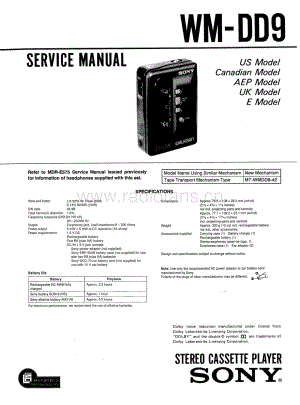 SONYWM-DD9_SERVICE_MANUAL电路图 维修原理图.pdf
