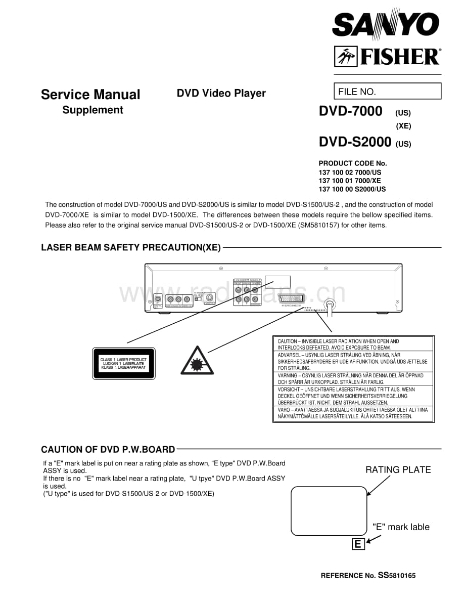 FisherDVD7000ServiceManual 电路原理图.pdf_第1页
