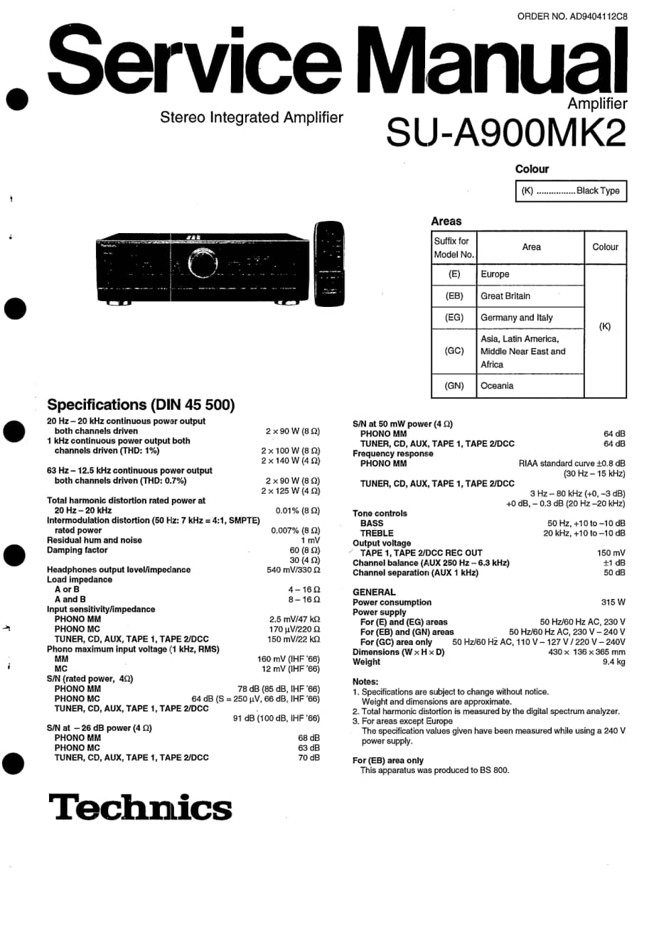 Technics SU-A900MK2 电路图 维修原理图.pdf_第1页