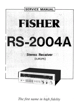 FisherRS2004AServiceManual 电路原理图.pdf