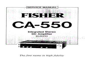 FisherCA550ServiceManual 电路原理图.pdf