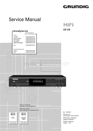 GrundigCD23ServiceManual(1) 维修电路图、原理图.pdf