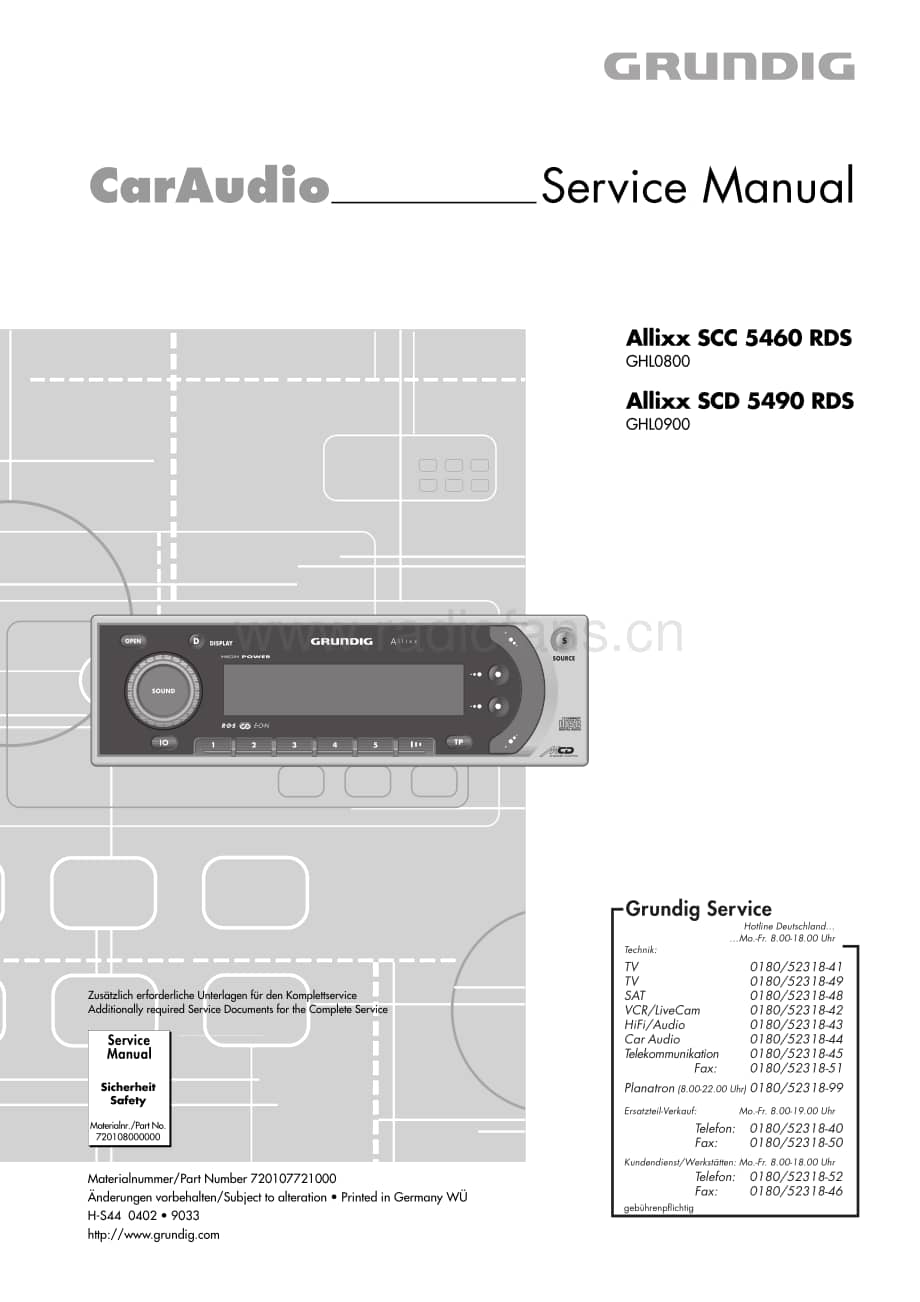 GrundigALLIXXSSC5460RDS 维修电路图、原理图.pdf_第1页
