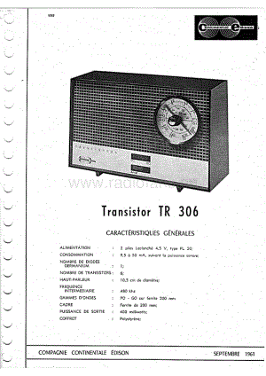 ContinentalEdisonTR306 维修电路图 原理图.pdf