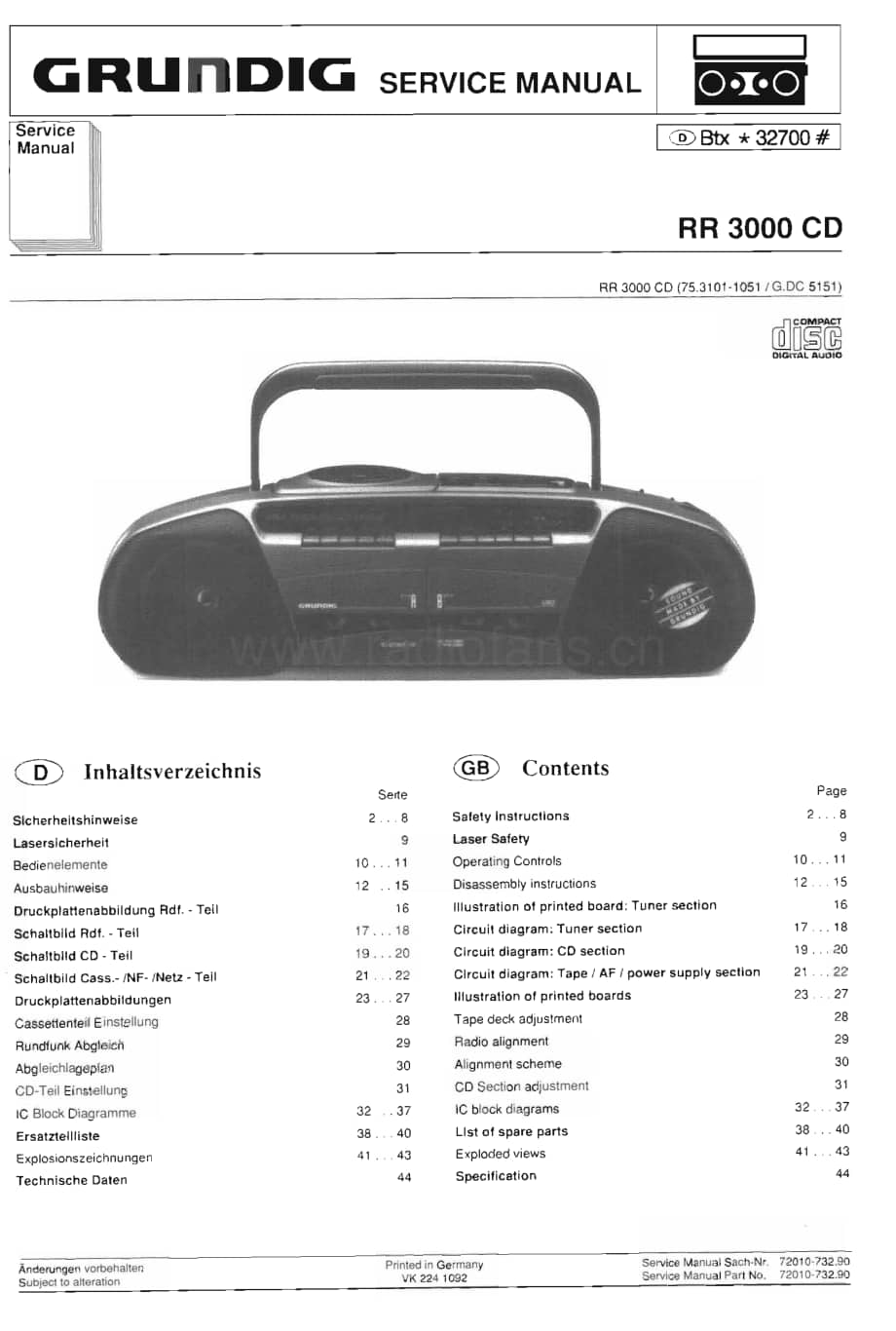 GrundigRR3000CD 维修电路图、原理图.pdf_第1页