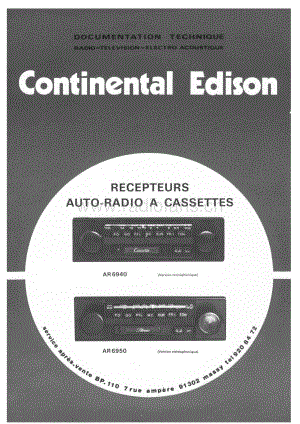 ContinentalEdisonAR6940 维修电路图 原理图.pdf