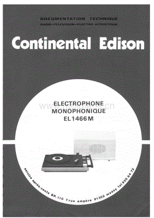 ContinentalEdisonEL1466M 维修电路图 原理图.pdf