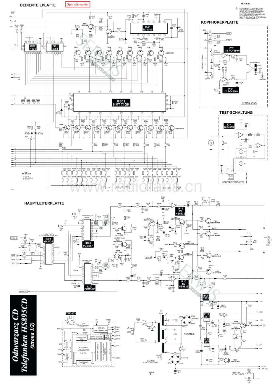 TelefunkenHS895CD维修电路图、原理图.pdf_第1页