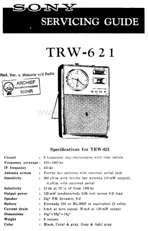 Sony_TR-W621 电路图 维修原理图.pdf
