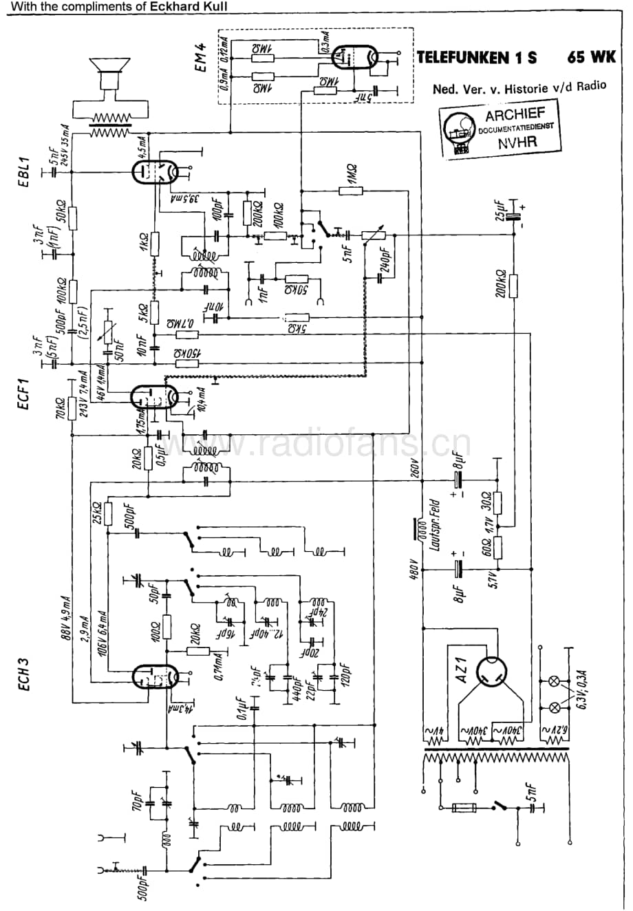 Telefunken_1S65WK 维修电路图 原理图.pdf_第1页