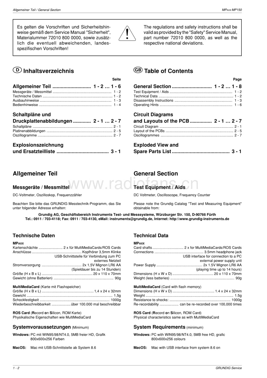 GrundigMP150 维修电路图、原理图.pdf_第2页