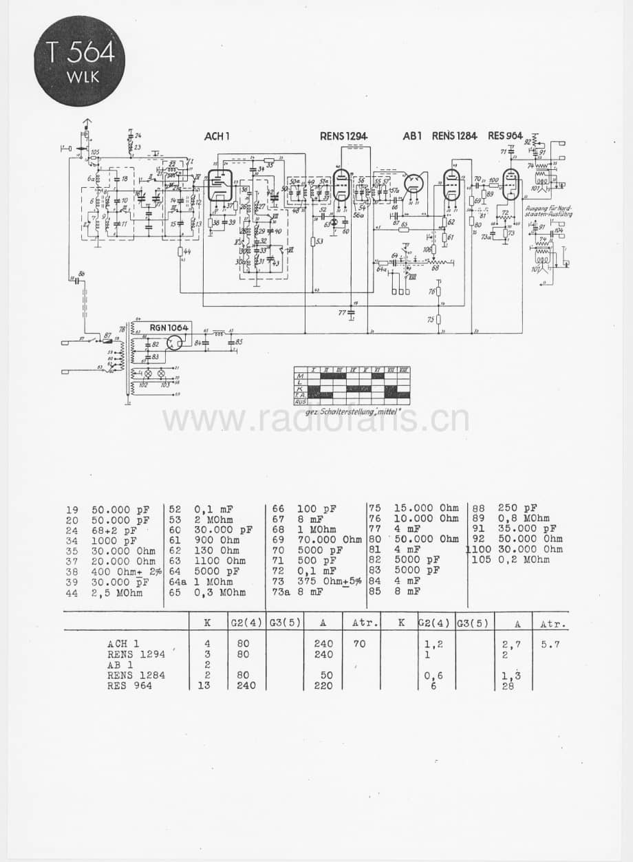 Telefunken564WLK维修电路图、原理图.pdf_第1页