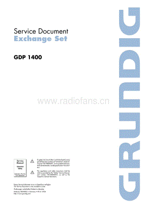 GrundigGDP1400 维修电路图、原理图.pdf