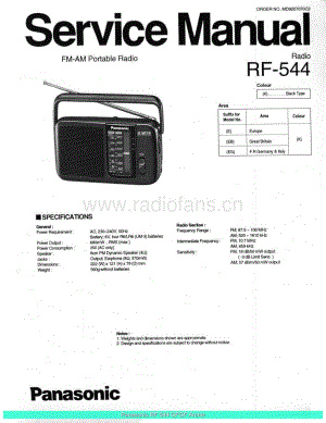 Panasonic_RF-544_sch 电路图 维修原理图.pdf