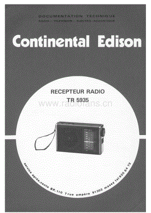 ContinentalEdisonTR5935 维修电路图 原理图.pdf