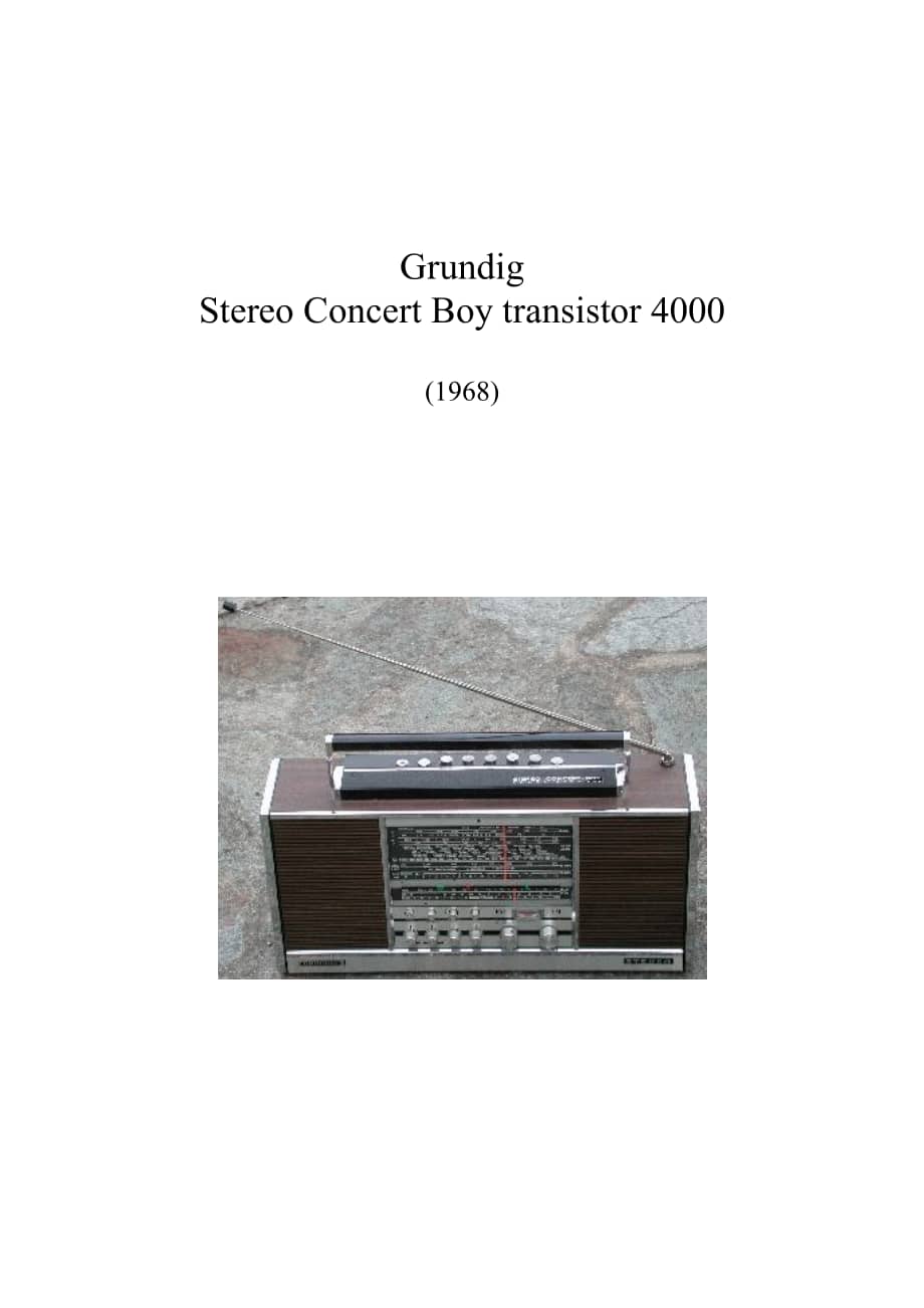 GrundigConcertBoy4000 维修电路图、原理图.pdf_第1页