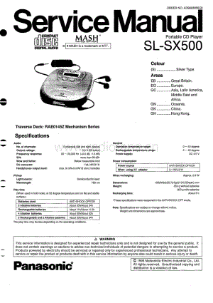 Panasonic SL-SX-500 compact 电路图 维修原理图.pdf