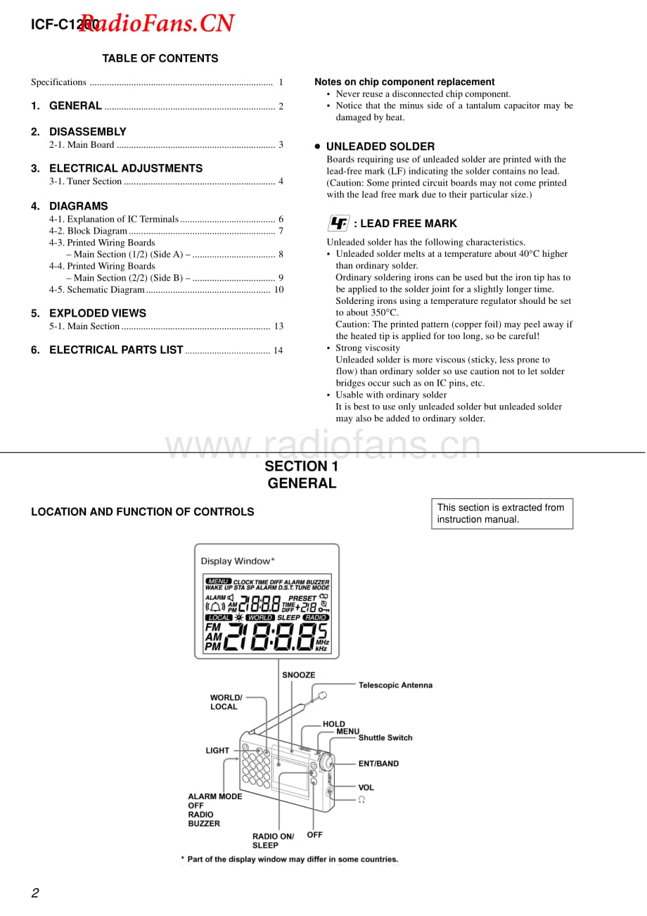 sony_icf-c1200 电路图 维修原理图.pdf_第2页
