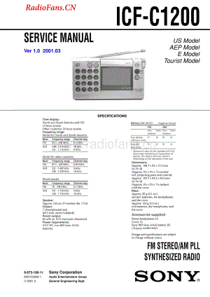 sony_icf-c1200 电路图 维修原理图.pdf