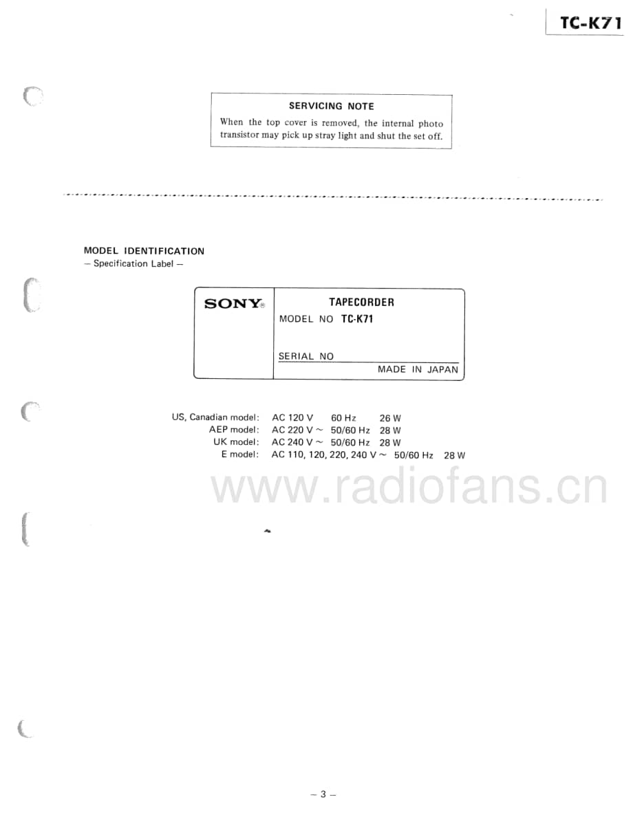 Sony_TCK-71_service_manual 电路图 维修原理图.pdf_第3页