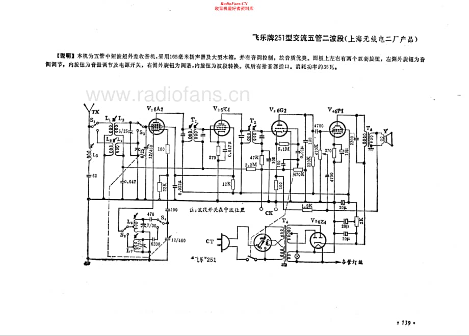 飞乐牌251型电路原理图.pdf_第1页