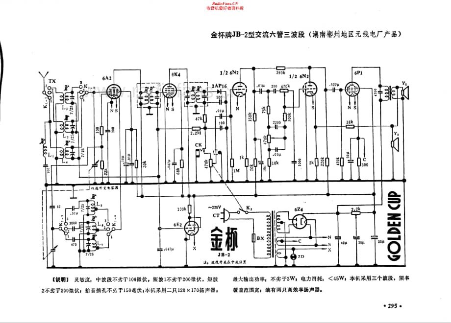 金杯牌JB-2型电路原理图.pdf_第1页