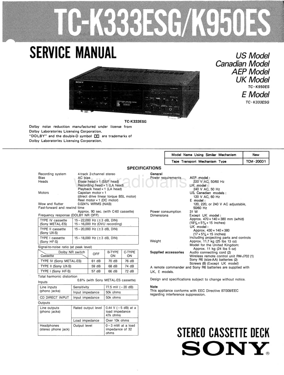 Sony_TCK-333-ESG_service_manual 电路图 维修原理图.pdf_第1页
