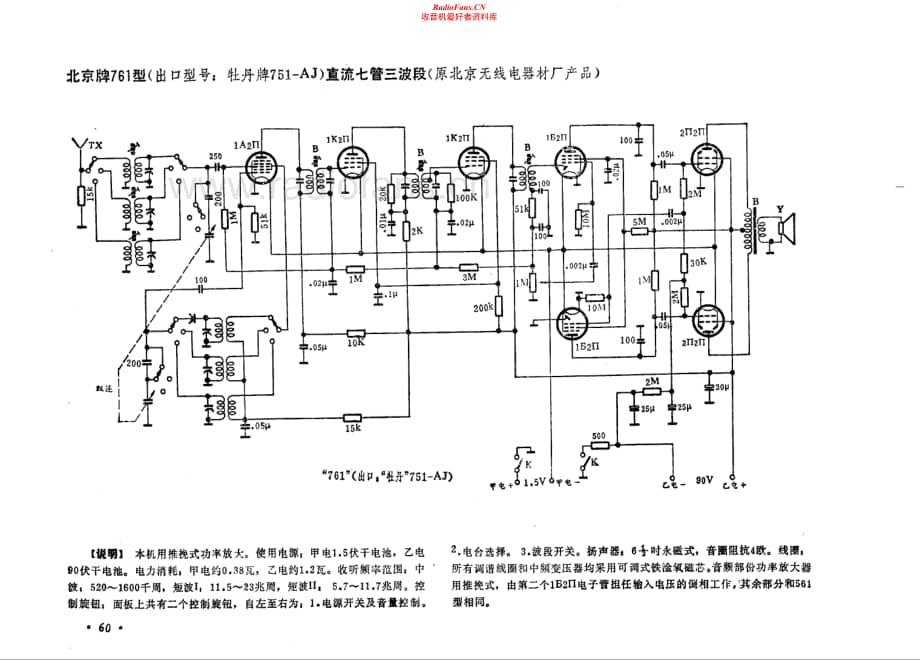 北京牌761型（牡丹751-A）电路原理图.pdf_第1页