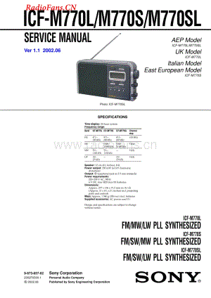sony_icf-m700_service_manual 电路图 维修原理图.pdf
