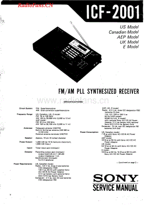 sony_icf-2001 电路图 维修原理图.pdf