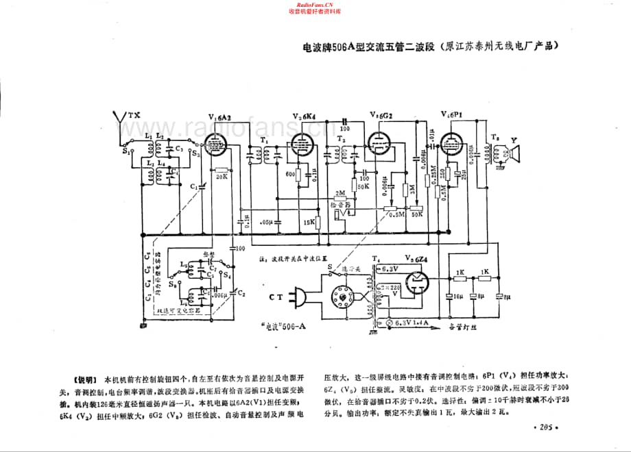 电波牌506A型电路原理图.pdf_第1页