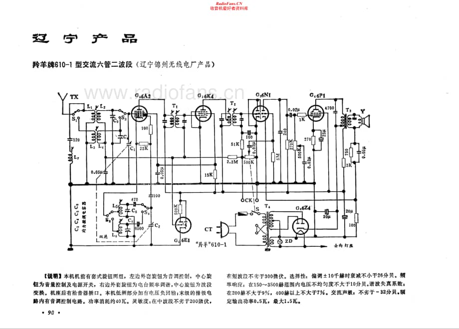 羚羊牌610-1型电路原理图.pdf_第1页