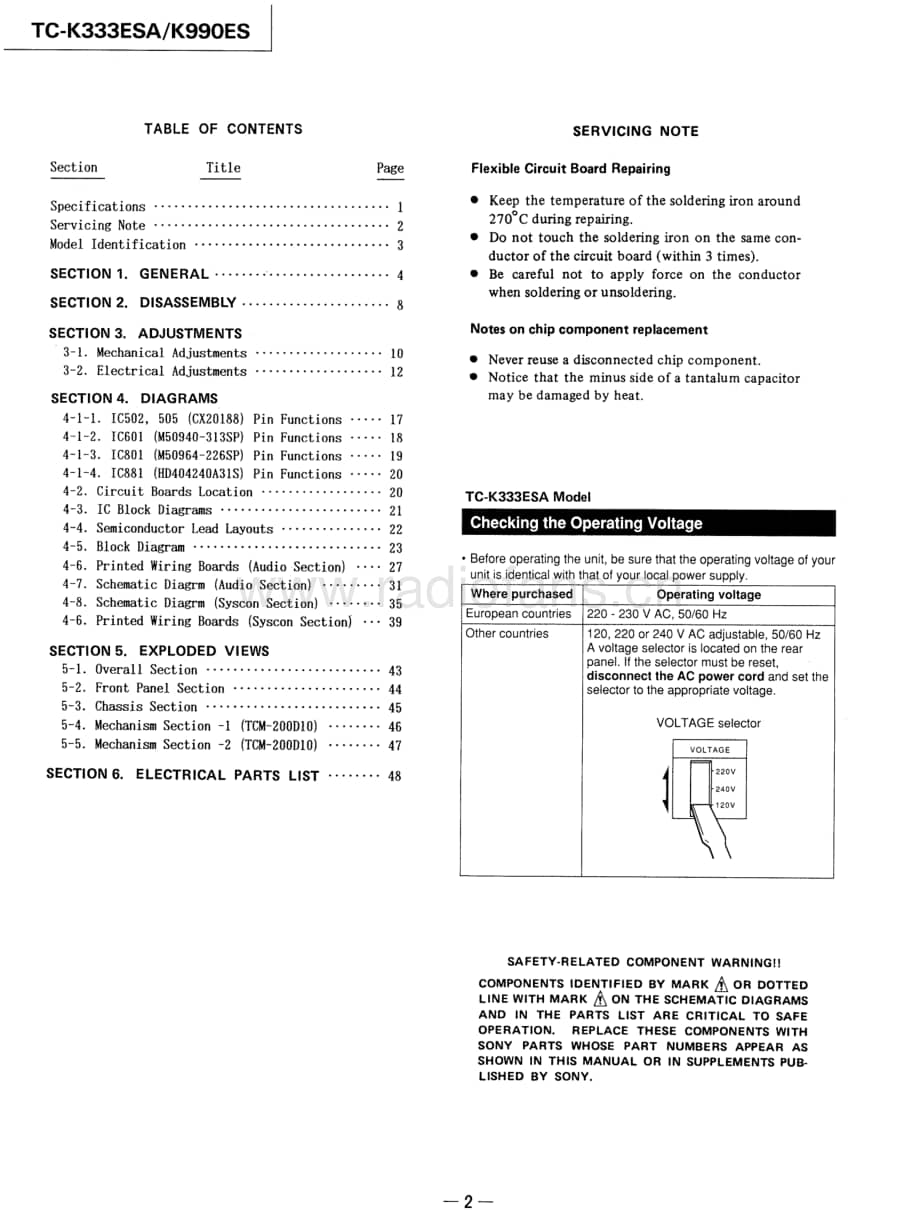TC-K333ESA_K990ES SM 电路图 维修原理图.pdf_第2页