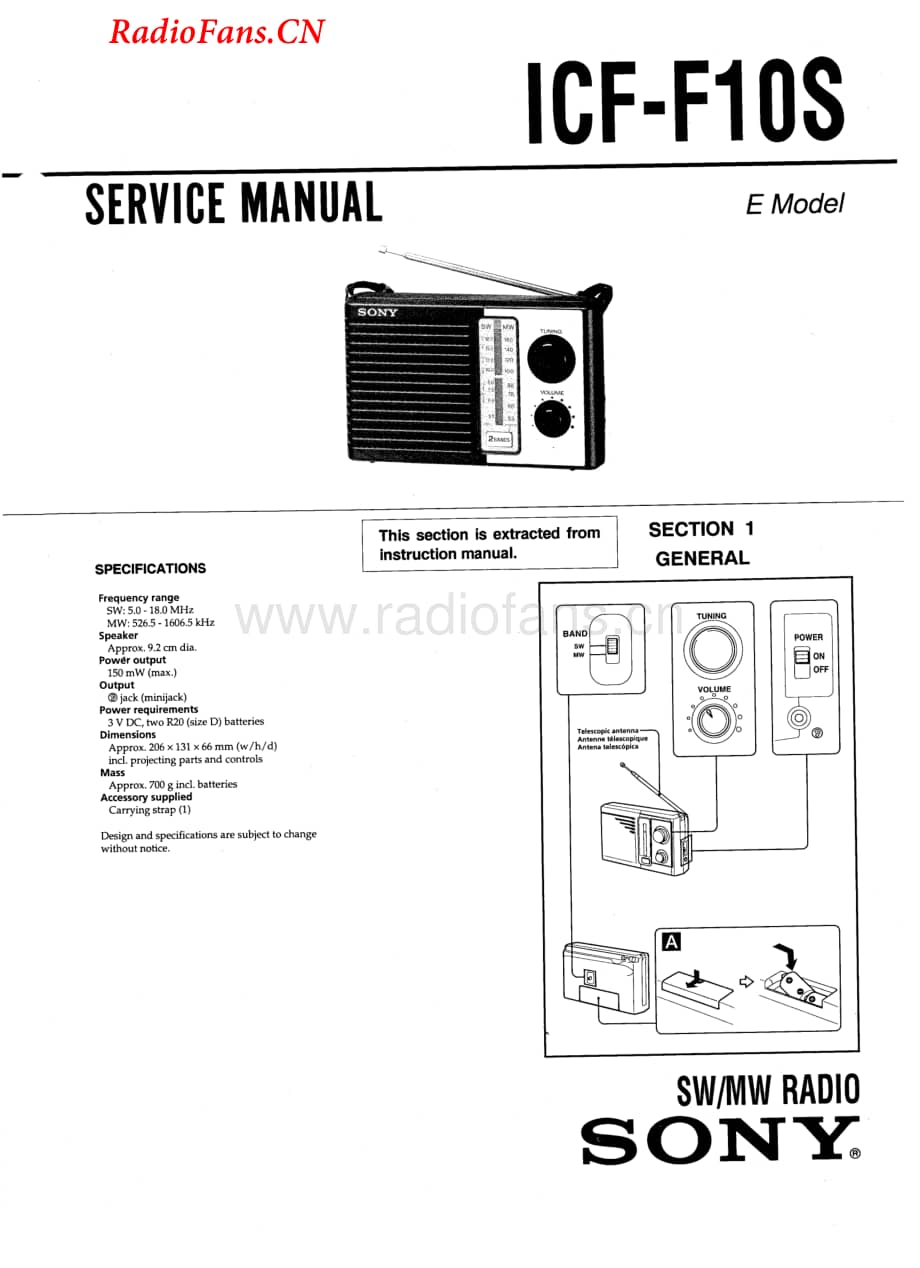 sony_icf-f10s_service_manual 电路图 维修原理图.pdf_第1页