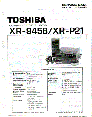 toshiba_xr-9458_xr-p21_sm 电路图 维修原理图.pdf