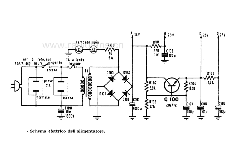 Heathkit AA-14E stereo amplifier power supply 电路原理图.pdf_第1页