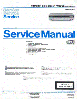Marantz CD-60 service en 电路原理图.pdf