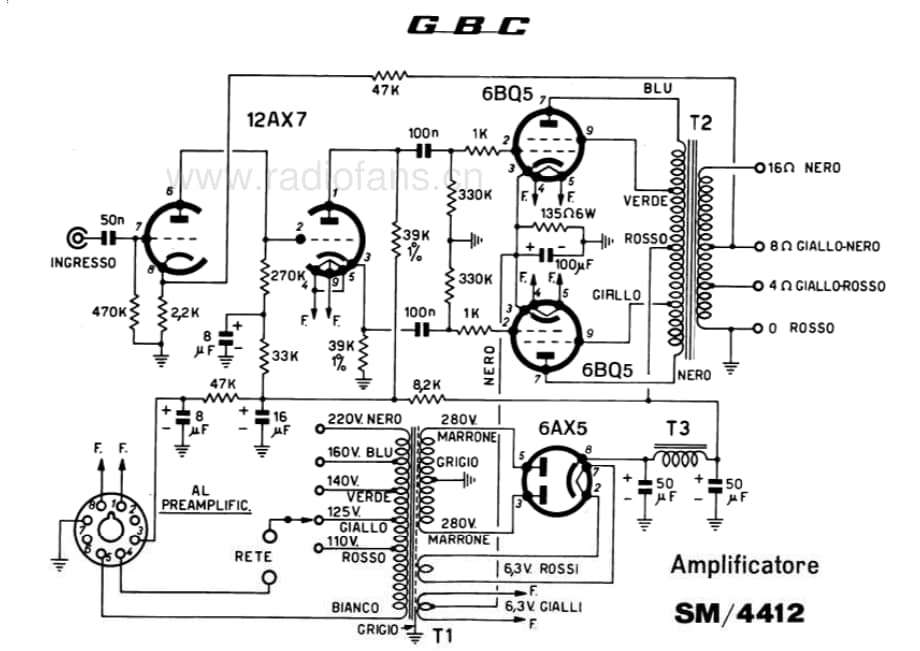 GBC SM-4412 Amplifier 电路原理图.pdf_第1页